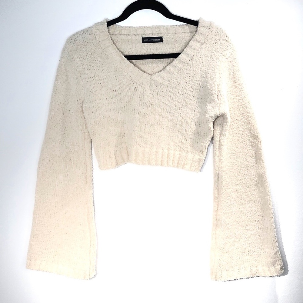 Honey bum set size small crop sweater shorts NWOT